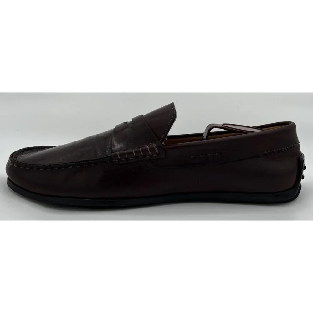 Zelli Monza Italian Calfskin Burgundy Driver Loafers Men’s Size 10 Dress Shoes